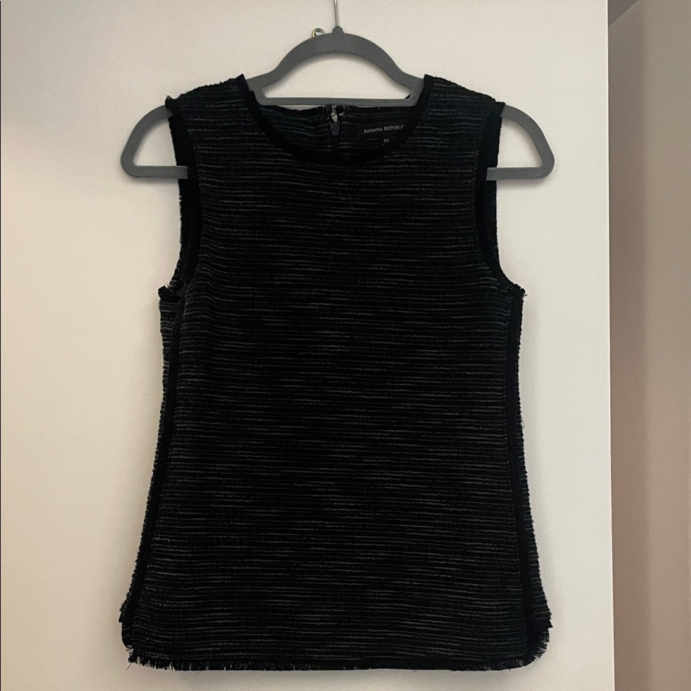 Banana Republic Textured Black Tank Top